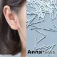 【AnnaSofia】999純銀針耳針耳環-基本火柴型耳棒 現貨 送禮(三對入)
