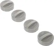 Tofficu 4pcs Microwave Oven Timer Replacement Range Part Knobs Microwave Ovens Microwaves Control Gold Oven Button Oven Knob Accessories Rotary Knob Plastic White