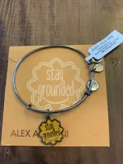 New Alex And Ani Grounded Silver Bangle Bracelet
