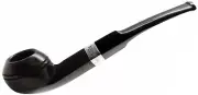 Peterson Junior Heritage Silver Mounted Bent Bulldog Small Speciality Briar Pipe