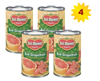 Del Monte Red Grapefruit in Light Syrup (Pack of 4) 15 oz Cans