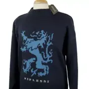 Riflessi Collection Mens XL Sweater Acrylic Wool Pullover Embroidered Korea, NWT