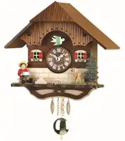 Kuckulino Black Forest Clock Black Forest House with quartz mov.. TU 2040 PQ NEW