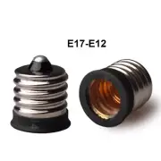 100pcs E17 Intermediate To E12 Candelabra Base Light Bulb Socket Adapter Reducer