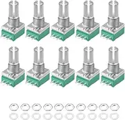XYWHPGV Potentiometer B20K Ohm Variable Resistors Single Turn Rotary Carbon Film Taper RV097NS 10pcs(e7a2b e2adf b1d25 79f54 0f75c c3f8c