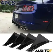 For Ford Mustang GT Rear Bumper Diffuser Shark Fin Spoiler Lip Splitter Glossy