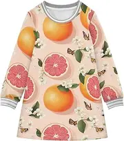[Caihoyu] Girls' Long-Sleeved Dress Kids Pullover Christmas Outfit, Multicolor04, 8 Years