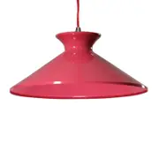 Belina Classic Metal Cone Cord Drop Pendant Light Lamp - Rose Red.