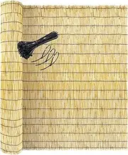 Decorative Bamboo Fencing, Privacy Fencing, Privacy Screening for Outdoor, Gallery, Restaurant, Hotel, Patio, Balcony Fencing Covering ; Decorative Divider, Hand-Woven(1.85 * 8m(6.1 * 26.2ft))