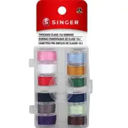 Class 15J Threaded Bobbins in Case, 12-Count, Assorted Colors