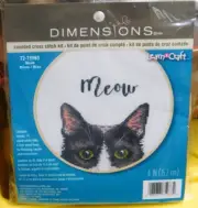 Dimensions Learn A Craft Counted Cross Stitch Kits Meow Cat