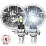 For MG MGB 1969-1981 Pair 7 Inch Round Led Headlights Hi/Lo Beam (for: MG)