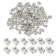 100pcs 2020 Series M3 T Nuts T Slot Nut Hammer Head Fastener Nut Silver