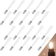 Tesnaao 20 PCS T3 Car Halogen Instrument Light, 12V 30MA Vehicle Width Light, Super Bright Waterproof Design, Universal Automotive Lighting Bulb Accessories for Most Cars (White)