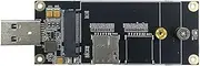 EXVIST 4G LTE Industrial M.2(NGFF) to USB3.0 Adapter W/Nano SIM Card Slot Work with 4G LTE Module Like Quectel EM05 EM06 etc. Applicable for M2M & IoT Applications Like Raspberry Pi Industrial Router
