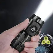 Three-eye Small Flashlight with High-brightness LED Light for Home and Outdoor UseLong-lasting Battery Life Easy to Carry Rechargeable Mini Lartern Flashlight