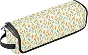 [sanluoli] Hair Tools Travel Bag with Iron Mat Heating Tools Travel Bag Organizer Flora Leaf Safari Lovely Travel Essentials for Women