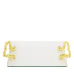 Olivia Riegel Gold Serpentina Glass Tray