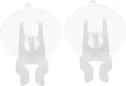 ARTSEWPLY Set of 2 Suction Cup Candle Holders Window Wall Mountable Led Tea Lights Clamp Festive Decor for Holiday Celebration Easy Install