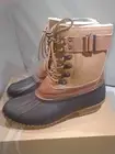 JBU Women's Rain Boot Nova Scotia Faux Fur Block Waterproof Lace Up Size 9