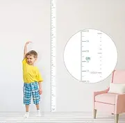 Growth Chart for Kids Height Chart Ruler Wall Decor for Measuring Kids Boys Girls, White (Large 83''x1.97'')