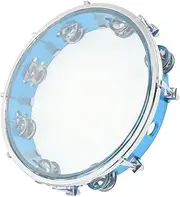 DRESSOOS Tunable Tambourine with Handle Percussion Instrument for Parties and and Portable Hand Bell Drum