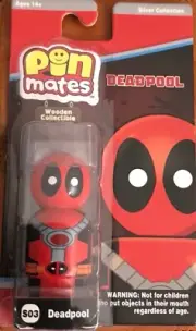 Marvel Comics Pin Mates Deadpool Wooden Collectible