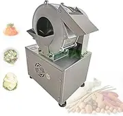 Commercial Electric Potato Carrot Slicer Potato Radish Slice Vegetable Food Shredder Vegetable Multi-Function Shredder Equipped with 3 Wire Cutters (2/3/4mm)