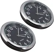 ULTECHNOVO 1set Car Clock Car Dashboard Watch Luminous Car Vent Clocks Adhesive Clock Car Dashboard Clock Automotive Clock Luminous Quartz Clock Night Light Clock Luminous Clock Black 2pcs