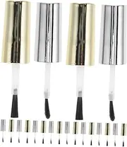 WOONEKY Nail Polish Bottles Caps Brush Replacement Set 20pcs Nail Polish Bottle Caps Fine Brush