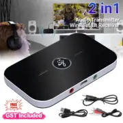 Transmitter Wireless Bluetooth Receiver 3.5MM RCA Music HIFI Adapter 2 in1Audio