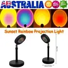 Sun Sunset Rainbow Projector Atmosphere Lamp USB Night Light Room Decoration AU