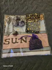 The Sun☀️ Tarot Tapestry Lot Tree Of Life Pendulum Amethyst RAW Stones Lavender