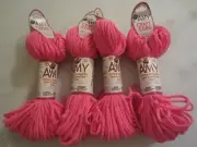 Lot of 4 rolls of 2mm Pink Amy Braided Nylon Macrame Craft Jewelry Cord 100yds