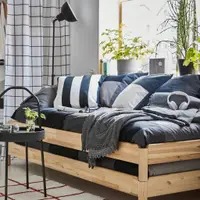 在飛比找蝦皮購物優惠-北歐IKEA宜家UTÅKER實木疊床床框/二床架+二床墊/可