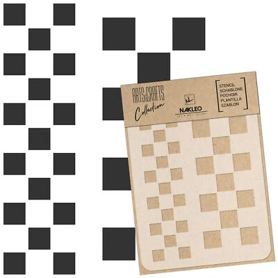 DIY Reusable Plastic STENCIL A3 A4 A5 CHESSBOARD SQUARES Scrapbooking Decoupage