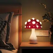 Elegant Mushroom Lamp Desk Light LED Tricolored USB Warm Light AU Plug