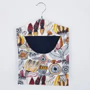 Peg Bag Handmade White Browns Australian Floral Lined Laundry Clothes Peg Holder