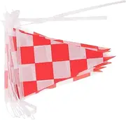 WOONEKY 1 String Racing Decorative Flag Racing Flags Decorations Checkered Car Decorations Car Polyester Cloth