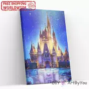 Paint By Numbers Kit Castle Abstract Beginner Framed Canvas Wall Acrylic Art DIY