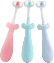 DECORNIJIA 3Pcs Cute Toothbrush Soft Bristles Manual Cleaning Brush for Skid Handle for Oral Care