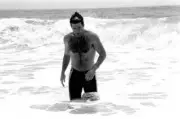 Actor Alec Baldwin at Zuma Beach in 1990 in Malibu LA Old Photo