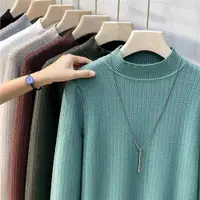 在飛比找ETMall東森購物網優惠-半高領韓版修身內搭男生針織毛衣