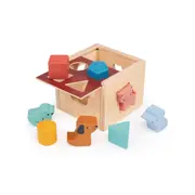 Mentari Bambino Shape Sorting Cube Kids/Child Interactive Play Wooden Toy 2y+