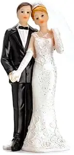 PartyDeco Wedding Cake Figurine Bride and Groom Decoration Party Table Toppers Cake Accessories
