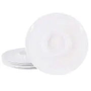 Gibson Home Grayson 12 Piece 12" Round Melamine Chip & Dip Platter Set in White