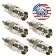 Sikker 5 BNC Female to RCA Male Coax Cable Connector Adapter for CCTV camera dvr