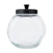 2L Glass Jar with Black Metal Lid