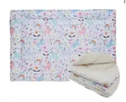 Kavee Lush Sherpa Fleece Liners | Unicorn | Plush Bedding 45”x 31”