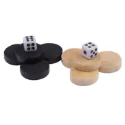 32Pcs Wooden Drafts & Checkers Chess Piece for Kids Board Game for Kids CW